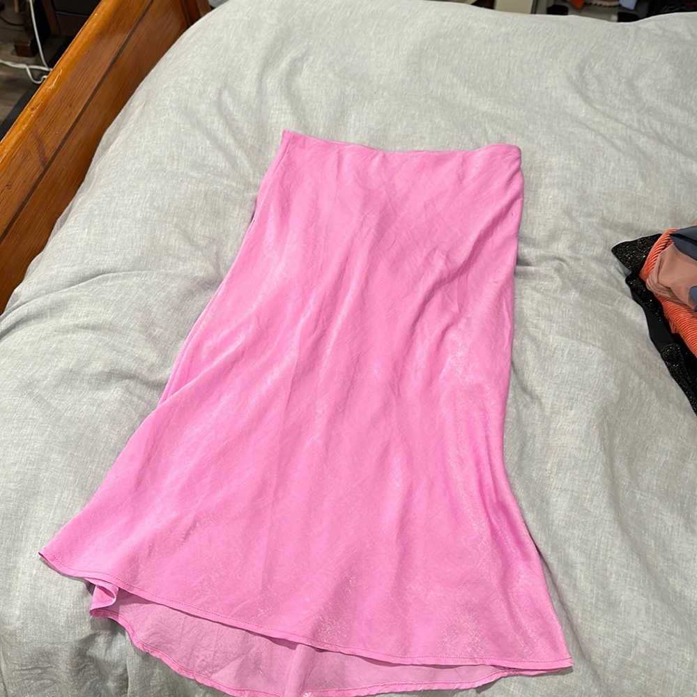 Long silk skirt